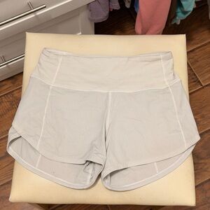 Lululemon Athletica White Athletic Shorts
